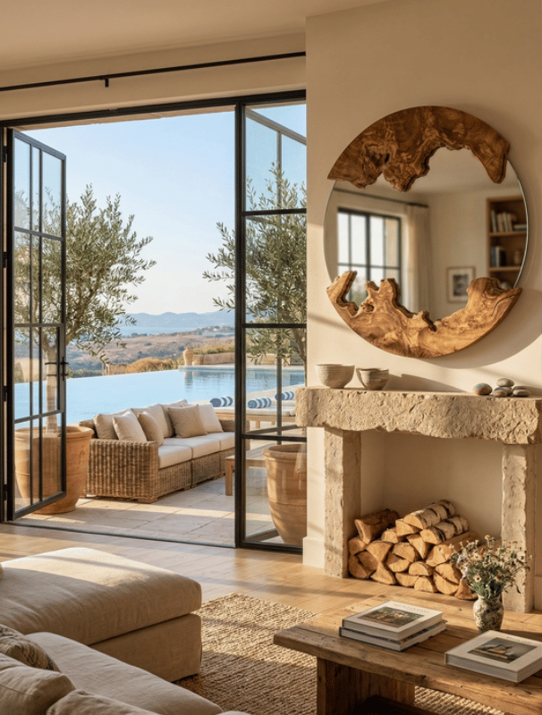 Sanur Round Mirror