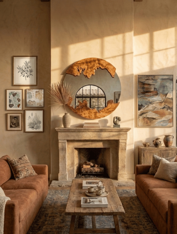 Sanur Round Mirror