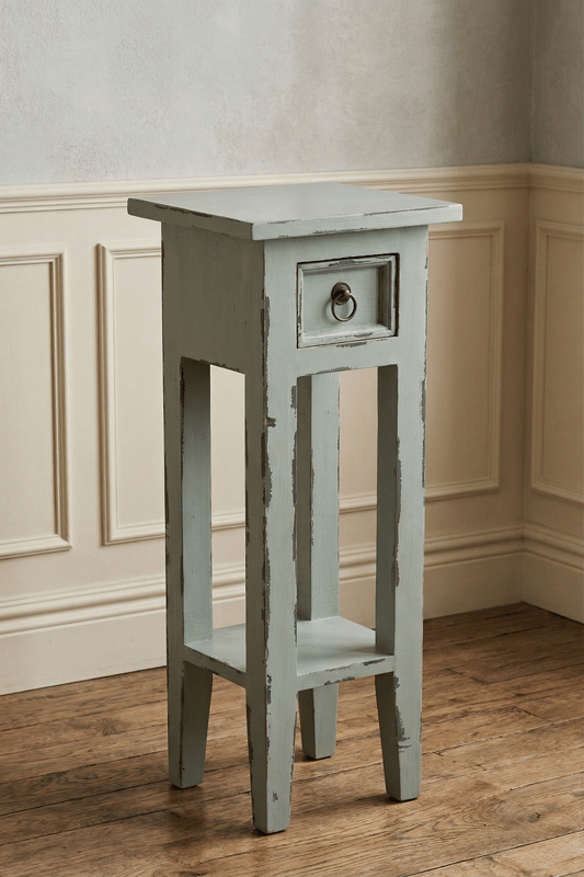 Arizona Tall Distressed Grey Side Table