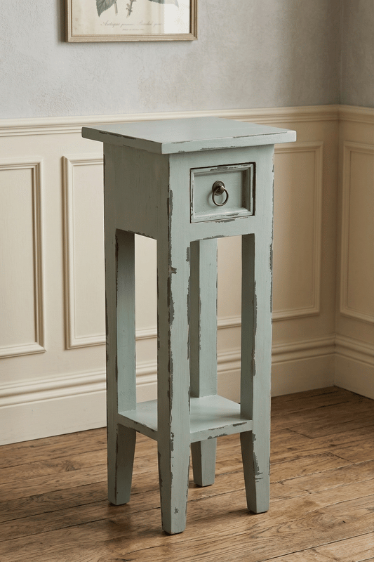 Arizona Tall Distressed Grey Side Table