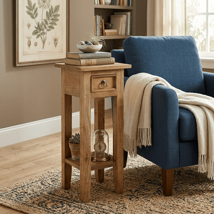 Arizona Tall Brown Side Table