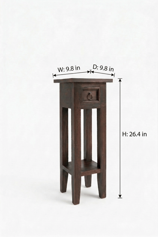 Arizona Tall Dark Brown Side Table
