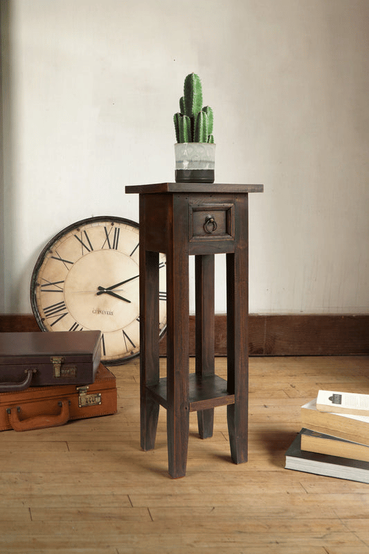 Arizona Tall Dark Brown Side Table