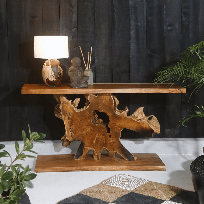 Aramis Brown Teak Console