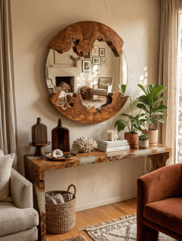 Sanur Round Mirror