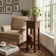 Arizona Tall Dark Brown Side Table