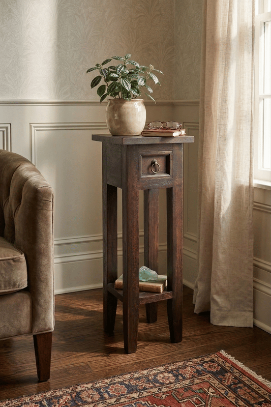 Arizona Tall Dark Brown Side Table