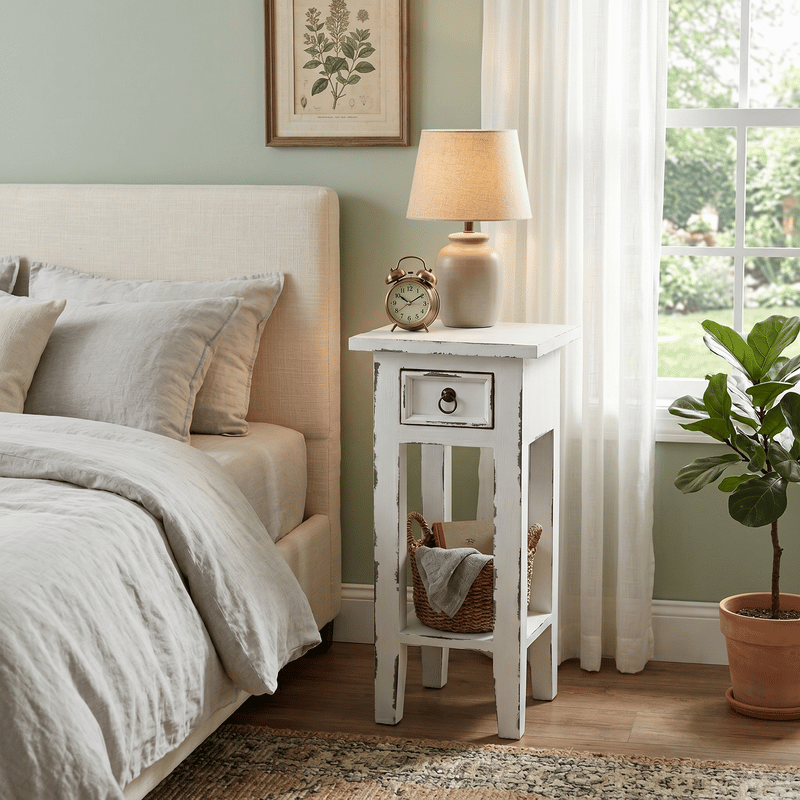 Arizona Tall Off-White Side Table