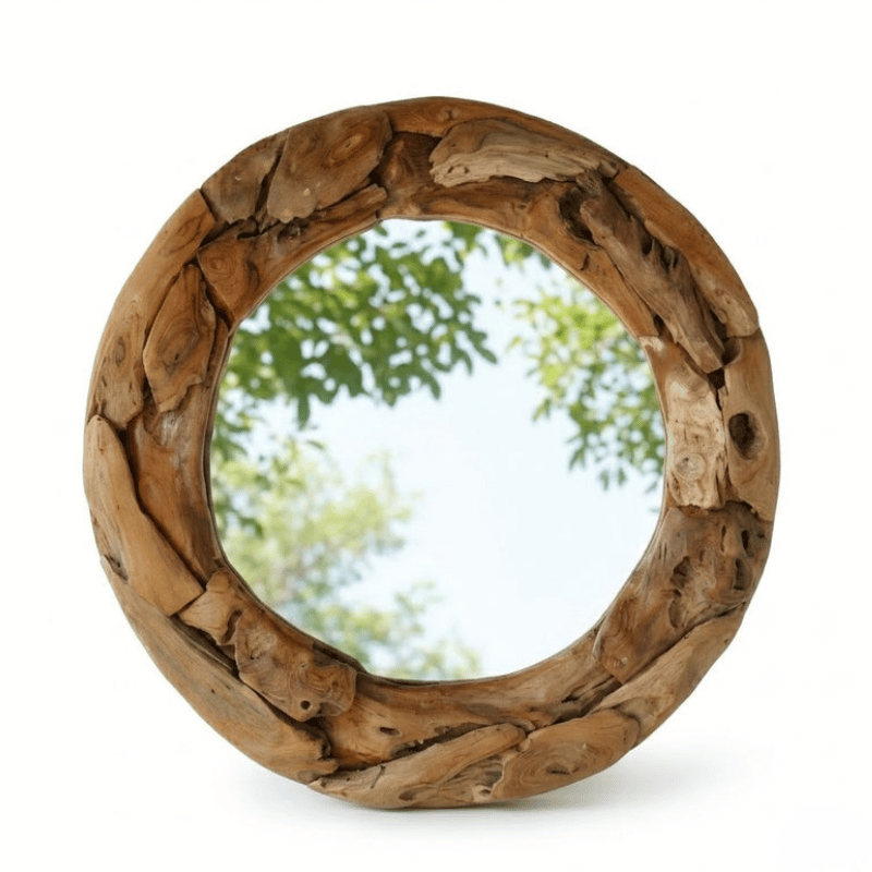 Primitive Round Mirror