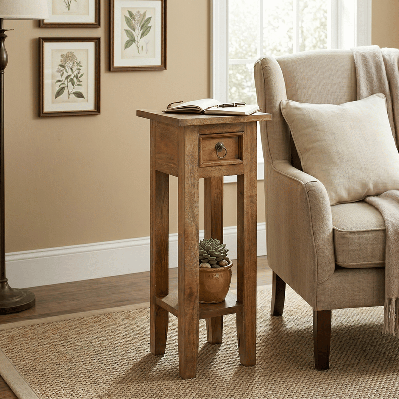 Arizona Tall Brown Side Table