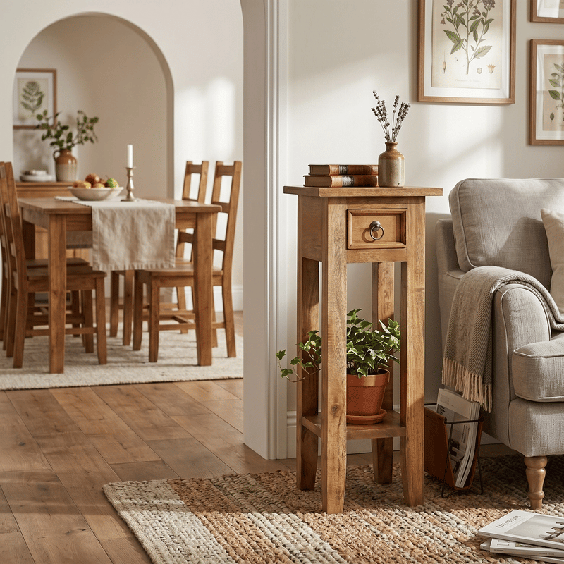 Arizona Tall Brown Side Table