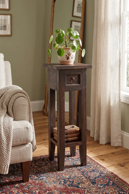 Arizona Tall Dark Brown Side Table