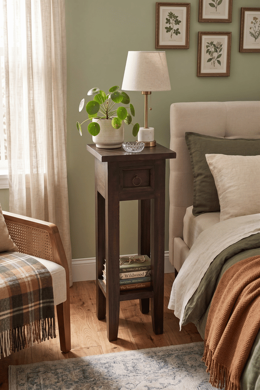 Arizona Tall Dark Brown Side Table