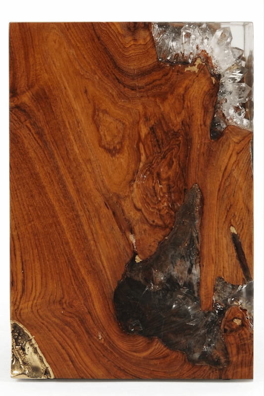 Teak Grey Resin End Table