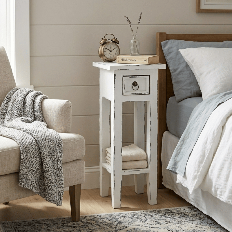 Arizona Tall Off-White Side Table