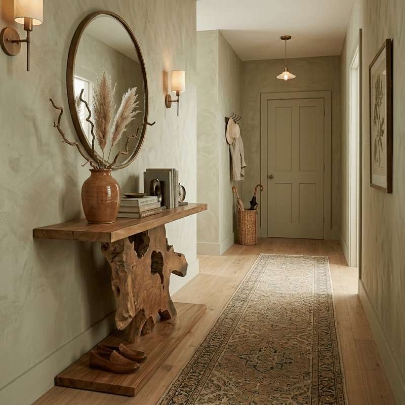 Aramis Brown Teak Console