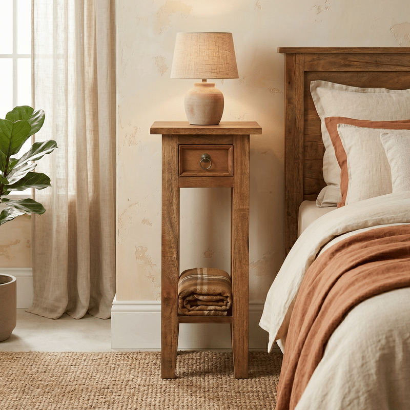 Arizona Tall Brown Side Table