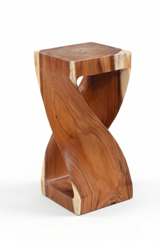 Twist Sugar Wood End Table