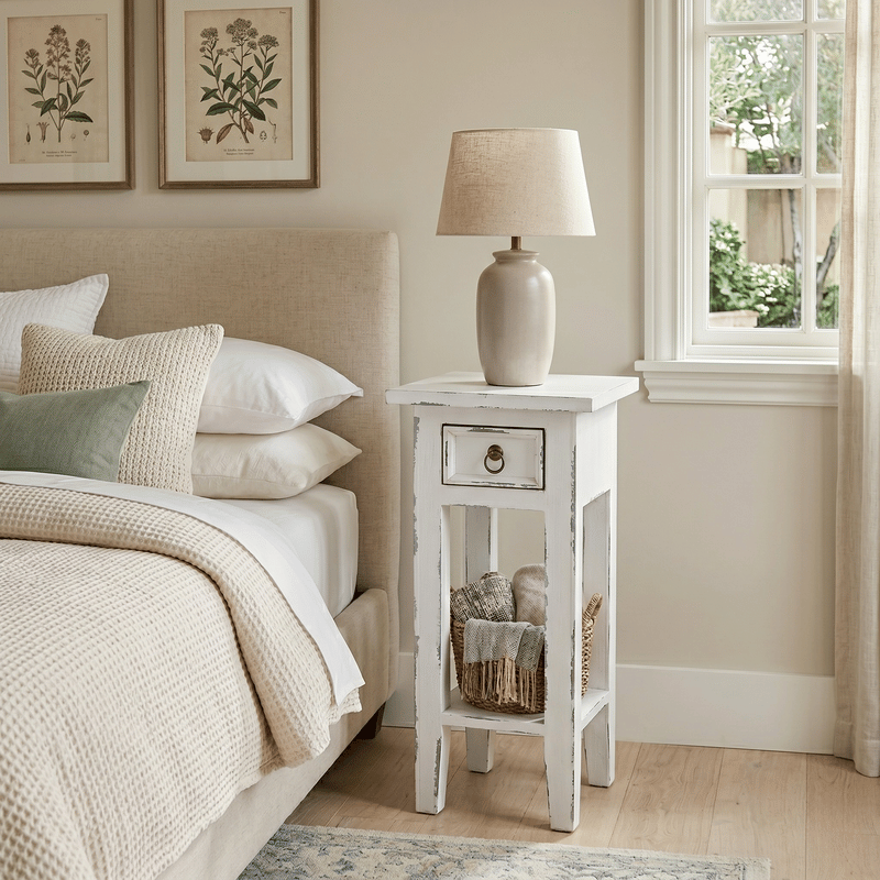 Arizona Tall Off-White Side Table