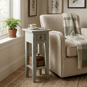 Arizona Tall Distressed Grey Side Table