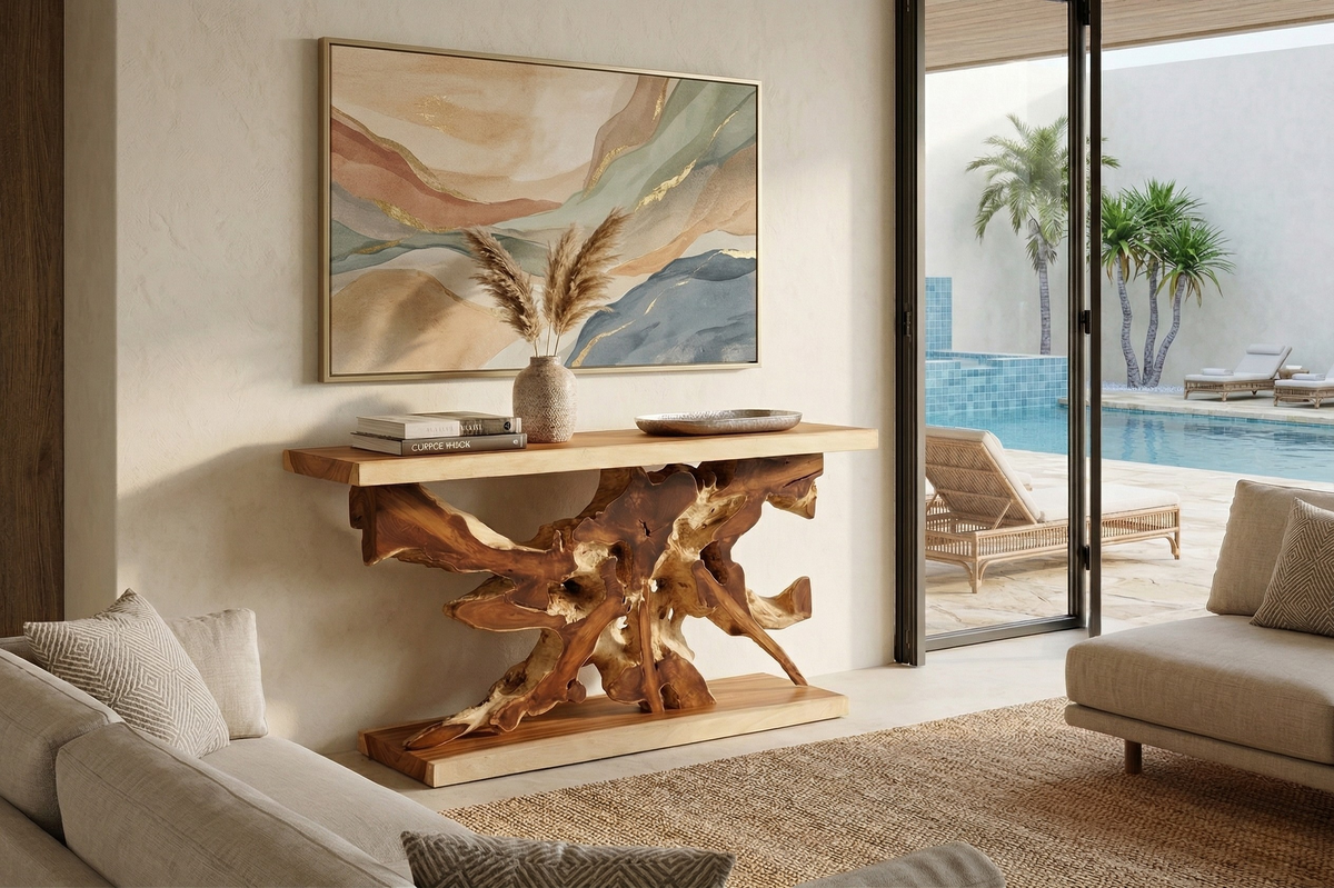 Aramis Light Teak Console